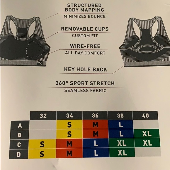 NEW PINK Puma Performance Sports Bra Active Wear - Picture 4 of 4